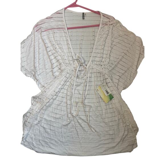 NEW Rip Curl Women's Open Road Beach Cover Up White Sz Medium - Picture 2 of 6